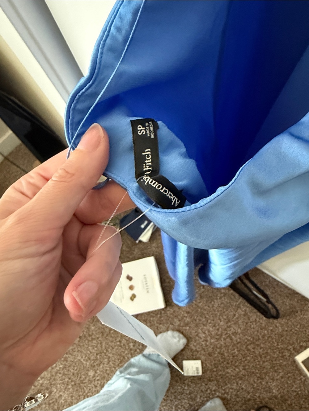 Abercrombie & Fitch Sky Blue Halter Maxi Dress - Picture 3 of 4